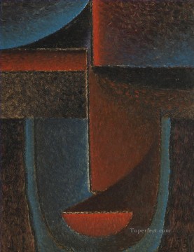 抽象的かつ装飾的 Painting - 抽象的な頭青赤アレクセイ・フォン・ヤウレンスキー表現主義